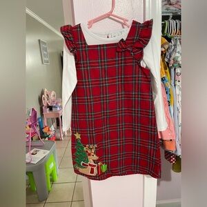 Toddler girl Christmas dress with undershirt size 4T
